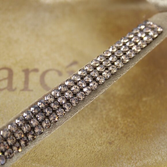 Pedro Garcia Sandals Sz 35 Gold Lurex Burnished Gold Rhinestones Sissi Sandals - Picture 11 of 12